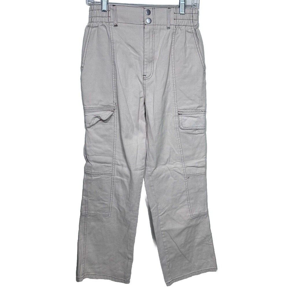 RSQ Women's Beige Cargo Pants‎ Size XL Soft Cozy Comfy Cotton Utility